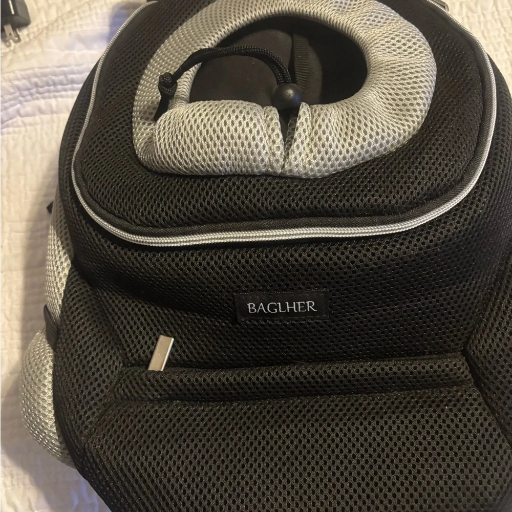Black and Gray Pet Carrier Backpack